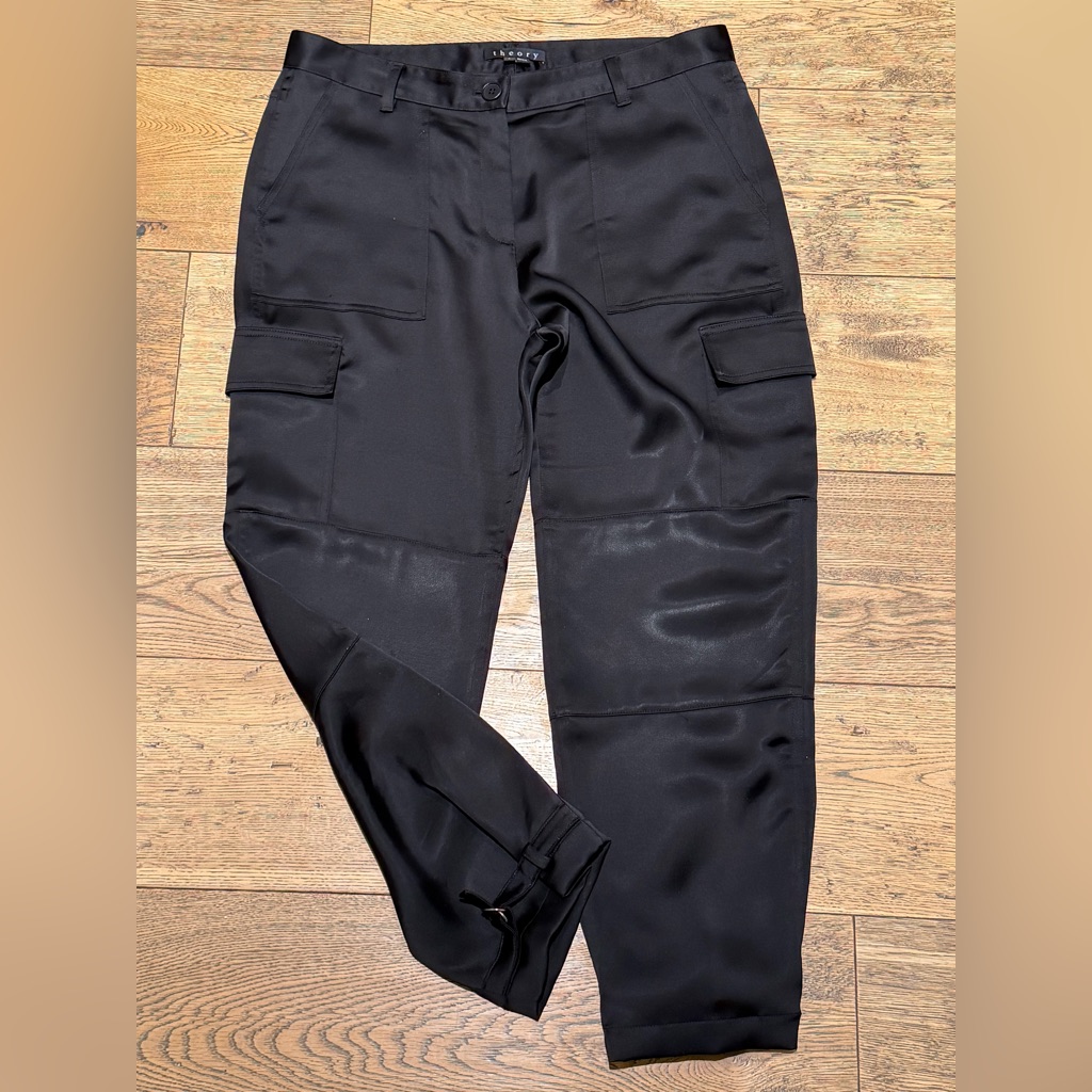 Theory Satin Cargo Pants - 8